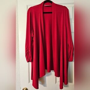 Simonton Says by George Simonton, Elegant Red Women's Cardigan Sz XL